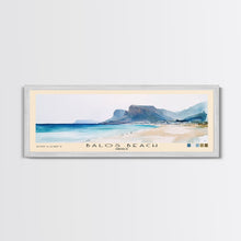 Carregar imagem no visualizador da galeria, Balos Beach, Greece Watercolor Beach Print, Vacation Gift, Greece Wall Art, Framed Canvas Print, Framed Beach Painting
