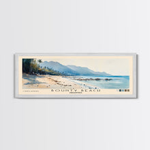 Load image into Gallery viewer, Bounty Beach, Philippines Watercolor Beach Print, Vacation Gift, Philippines Wall Art, Framed Canvas Print, Framed Beach Painting