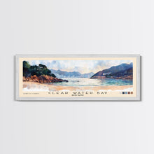 Cargar imagen en el visor de la galería, Clear Water Bay, Hong Kong Watercolor Beach Print, Vacation Gift, Hong Kong Wall Art, Framed Canvas Print, Framed Beach Painting