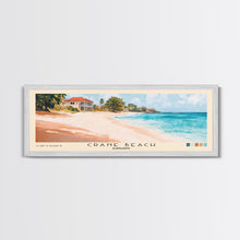 Load image into Gallery viewer, Crane Beach, Barbados Watercolor Beach Print, Vacation Gift, Barbados Wall Art, Framed Canvas Print, Framed Beach Painting