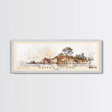 Load image into Gallery viewer, Damas Island, Chile Watercolor Beach Print, Vacation Gift, Chile Wall Art, Framed Canvas Print, Framed Beach Painting