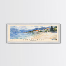 Load image into Gallery viewer, Dobrec Beach, Montenegro Watercolor Beach Print, Vacation Gift, Montenegro Wall Art, Beach Painting, Beach Decor, Beach Painting