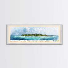 Load image into Gallery viewer, Fulhadhoo Island, Maldives Watercolor Beach Print, Vacation Gift, Maldives Wall Art, Beach Painting, Beach Decor, Beach Painting