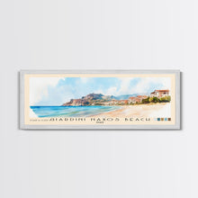 Load image into Gallery viewer, Giardini naxos beach, Italy Watercolor Beach Print, Vacation Gift, Italy Wall Art, Beach Painting, Beach Decor, Beach Painting