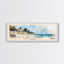 Load image into Gallery viewer, Gibbs Beach, Barbados Watercolor Print, Vacation Gift, Barbados Wall Art, Beach Painting, Beach Decor, Large Wall Art, Wood Frame Art