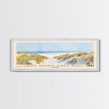Cargar imagen en el visor de la galería, Gulf Shores Public Beach, Alabama Watercolor Print, Vacation Gift, Alabama Wall Art, Beach Painting, Beach Decor, Large Wall Art, Wood Frame Art