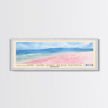 Load image into Gallery viewer, Pink sand Subic beach Matnog, Philippines Watercolor Print, Vacation Gift, Philippines Wall Art, Beach Painting, Beach Decor, Large Wall Art, Wood Frame Art