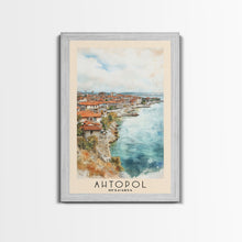 Load image into Gallery viewer, Ahtopol, Bulgaria Watercolor Beach Print, Vacation Gift, Bulgaria Wall Art, Beach Painting, Beach Decor, Beach Painting