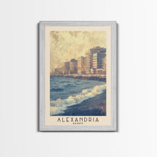Load image into Gallery viewer, Alexandria, Egypt Watercolor Beach Print, Vacation Gift, Egypt Wall Art, Beach Painting, Beach Decor, Beach Painting