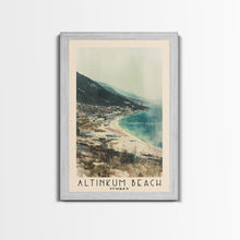 Load image into Gallery viewer, Altinkum Beach, Turkey Watercolor Beach Print, Vacation Gift, Turkey Wall Art, Beach Painting, Beach Decor, Beach Painting