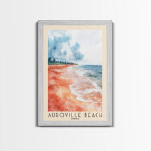 Carregar imagem no visualizador da galeria, Auroville Beach, India Watercolor Beach Print, Vacation Gift, India Wall Art, Framed Canvas Print, Framed Beach Painting