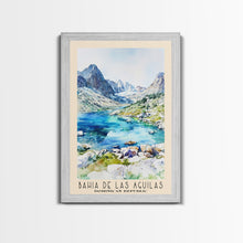 Carregar imagem no visualizador da galeria, Bahia de Las Aguilas, Dominican Republic Watercolor Beach Print, Vacation Gift, Dominican Republic Wall Art, Framed Canvas Print, Framed Beach Painting