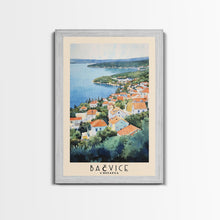 Load image into Gallery viewer, Bačvice, Croatia Watercolor Beach Print, Vacation Gift, Croatia Wall Art, Beach Painting, Beach Decor, Beach Painting