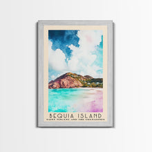 Load image into Gallery viewer, Bequia Island, Saint Vincent and the Grenadines Watercolor Beach Print, Vacation Gift, Saint Vincent and the Grenadines Wall Art, Beach Painting, Beach Decor, Beach Painting