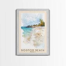 Load image into Gallery viewer, Boston Beach, Jamaica Watercolor Beach Print, Vacation Gift, Jamaica Wall Art, Beach Painting, Beach Decor, Beach Painting