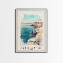 Load image into Gallery viewer, Cabo Blanco, Peru Watercolor Beach Print, Vacation Gift, Peru Wall Art, Beach Painting, Beach Decor, Beach Painting