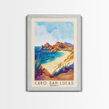 Load image into Gallery viewer, Cabo San Lucas, Mexico Watercolor Print, Vacation Gift, Mexico Wall Art, Beach Painting, Beach Decor, Large Wall Art, Wood Frame Art