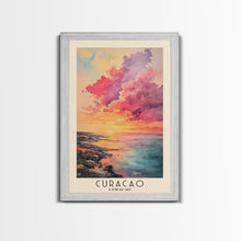 Load image into Gallery viewer, Curacao, Curacao Watercolor Beach Print, Vacation Gift, Curacao Wall Art, Beach Painting, Beach Decor, Beach Painting