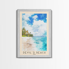 Load image into Gallery viewer, Devil’s Beach, Fiji Watercolor Beach Print, Vacation Gift, Fiji Wall Art, Beach Painting, Beach Decor, Beach Painting