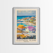 Load image into Gallery viewer, Eleuthera Island, Bahamas Watercolor Print, Vacation Gift, Bahamas Wall Art, Beach Painting, Beach Decor, Large Wall Art, Wood Frame Art