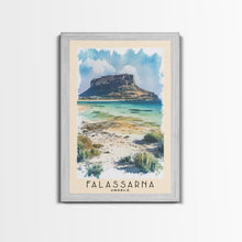 Load image into Gallery viewer, Falassarna, Greece Watercolor Beach Print, Vacation Gift, Greece Wall Art, Beach Painting, Beach Decor, Beach Painting