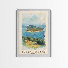 Load image into Gallery viewer, Levant Island, France Watercolor Beach Print, Vacation Gift, France Wall Art, Beach Painting, Beach Decor, Beach Painting