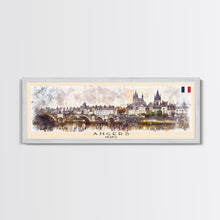 Load image into Gallery viewer, Angers France Wall Art, Panoramic Travel Poster, Panoramic Framed Canvas Print, City Wall Art, Wall Hanging Home Decor, Travel Art
