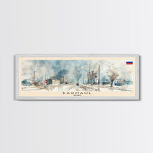 Load image into Gallery viewer, Barnaul Russia Wall Art, Panoramic Travel Poster, Panoramic Framed Canvas Print, City Wall Art, Wall Hanging Home Decor, Travel Art