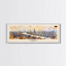 Load image into Gallery viewer, Bonn Germany Travel Print Wall Art, Panoramic City Art, Travel Art, Wall Decor, Vacation Gift, Framed Canvas Print Or Metal Art