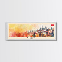 Load image into Gallery viewer, Bursa Turkey Travel Print Wall Art, Panoramic City Art, Travel Art, Wall Decor, Vacation Gift, Framed Canvas Print Or Metal Art