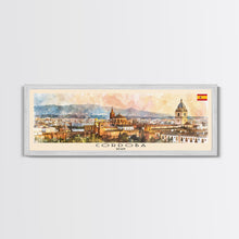 Load image into Gallery viewer, Cordoba Spain Travel Art, City Art, Framed Canvas Print or Metal Wall Art, Europe Travel Poster, Panoramic Wall Art, Extra Wide Wall Art