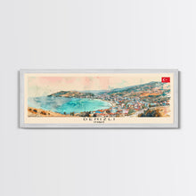 Load image into Gallery viewer, Denizli Turkey Wall Art, Panoramic Travel Poster, Panoramic Framed Canvas Print, City Wall Art, Wall Hanging Home Decor, Travel Art