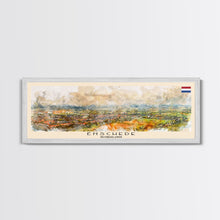Load image into Gallery viewer, Enschede Netherlands Wall Art, Panoramic Travel Poster, Panoramic Framed Canvas Print, City Wall Art, Wall Hanging Home Decor, Travel Art