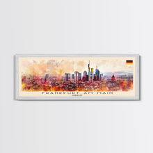 Carregar imagem no visualizador da galeria, Frankfurt Germany Travel Print Wall Art, Panoramic City Art, Travel Art, Wall Decor, Vacation Gift, Framed Canvas Print Or Metal Art