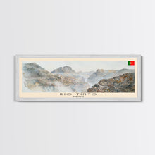 Load image into Gallery viewer, Rio Tinto Panoramic Travel Poster, Framed Canvas Print or Metal Wall Art, Travel Art, Home Decor, Panoramic Painting, Midcentury Art