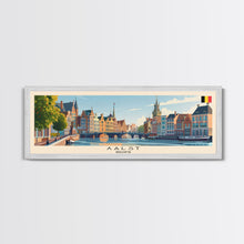 Carregar imagem no visualizador da galeria, Aalst Belgium Travel Print Wall Art, Panoramic City Art, Travel Art, Wall Decor, Vacation Gift, Framed Canvas Print Or Metal Art