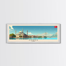 Carregar imagem no visualizador da galeria, Adana Turkey Travel Art, City Art, Framed Canvas Print or Metal Wall Art, Europe Travel Poster, Panoramic Wall Art, Extra Wide Wall Art