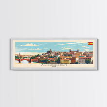 Carregar imagem no visualizador da galeria, Alcorcón Spain Panoramic Travel Poster, Framed Canvas Print or Metal Wall Art, Travel Art, Home Decor, Panoramic Painting, Midcentury Art