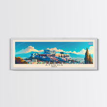 Load image into Gallery viewer, Athens Greece Travel Art, City Art, Framed Canvas Print or Metal Wall Art, Europe Travel Poster, Panoramic Wall Art, Extra Wide Wall Art