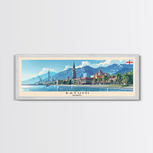 Load image into Gallery viewer, Batumi Georgia Wall Art, Panoramic Travel Poster, Panoramic Framed Canvas Print, City Wall Art, Wall Hanging Home Decor, Travel Art