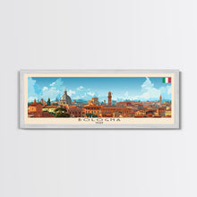 Carregar imagem no visualizador da galeria, Bologna Italy Wall Art, Panoramic Travel Poster, Panoramic Framed Canvas Print, City Wall Art, Wall Hanging Home Decor, Travel Art