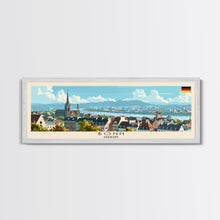 Load image into Gallery viewer, Bonn Germany Travel Print Wall Art, Panoramic City Art, Travel Art, Wall Decor, Vacation Gift, Framed Canvas Print Or Metal Art