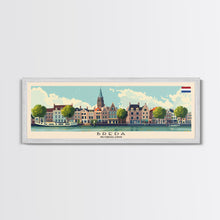 Load image into Gallery viewer, Breda Netherlands Panoramic Travel Poster, Framed Canvas Print or Metal Wall Art, Travel Art, Home Decor, Panoramic Painting, Midcentury Art