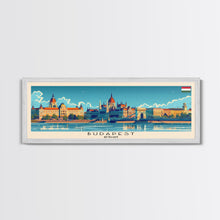 Carregar imagem no visualizador da galeria, Budapest Hungary Travel Art, City Art, Framed Canvas Print or Metal Wall Art, Europe Travel Poster, Panoramic Wall Art, Extra Wide Wall Art