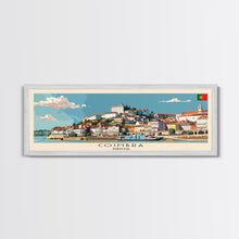 Load image into Gallery viewer, Coimbra Portugal Travel Art, City Art, Framed Canvas Print or Metal Wall Art, Europe Travel Poster, Panoramic Wall Art, Extra Wide Wall Art