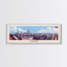 Load image into Gallery viewer, Derby United Kingdom Travel Print Wall Art, Panoramic City Art, Travel Art, Wall Decor, Vacation Gift, Framed Canvas Print Or Metal Art