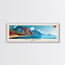 Load image into Gallery viewer, Rio Tinto Panoramic Travel Poster, Framed Canvas Print or Metal Wall Art, Travel Art, Home Decor, Panoramic Painting, Midcentury Art