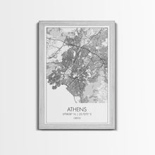 Load image into Gallery viewer, Athens Street Map, Greece Map, Travel Wall Art, Friendship Gift, Bedroom Art, Minimalist Art, Wall Art, Canvas Print, Canvas Wall Art