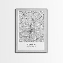 Load image into Gallery viewer, Atlanta Street Map, Georgia Map, City Map Art, Travel Print, Couple Gift, Minimalist Art Print, Wall Art, Canvas Print, Canvas Wall Art