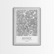 Load image into Gallery viewer, Bangkok Street Map, Thailand Map, City Wall Art, Asia Travel Art, Reception Décor, Modern Art, Wall Art, Canvas Print, Canvas Wall Art